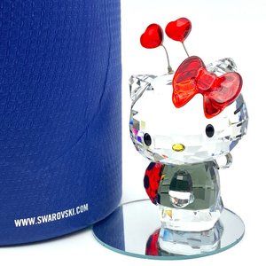 SWAROVSKI Hello Kitty 'Ladybug' Crystal Figure Light Siam MIB/Mirror MC1309